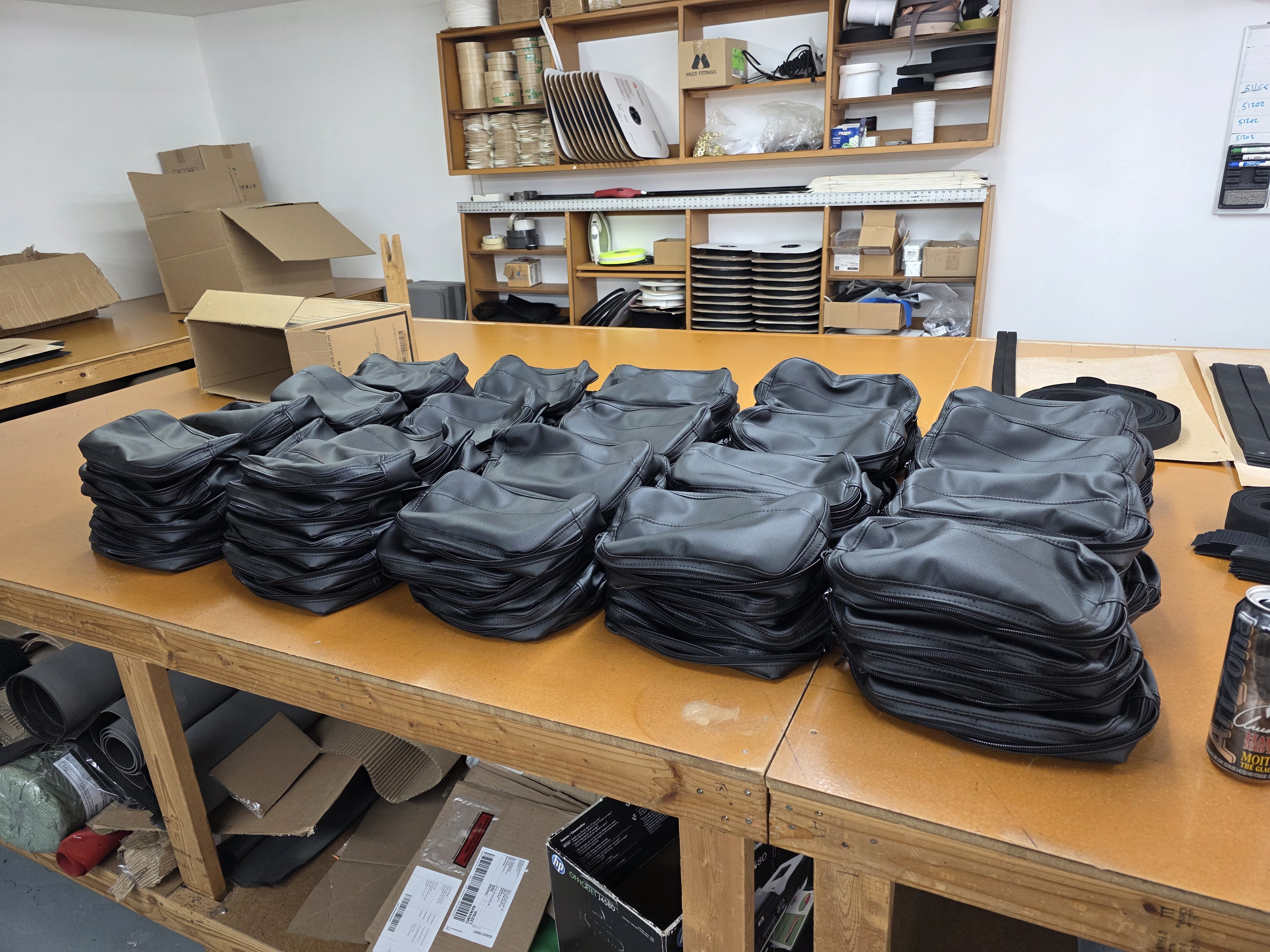 Finished custom zippered textile products